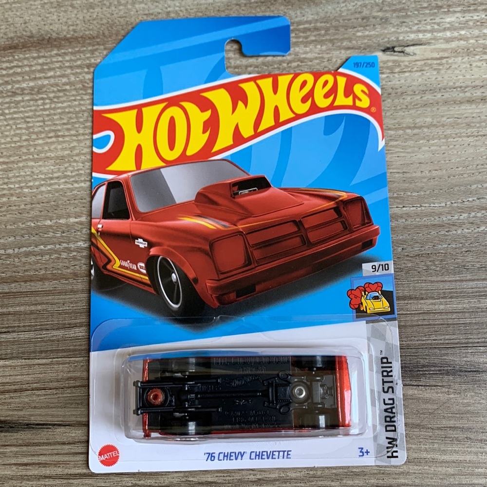 ERROR FACE Down Packaging Hot Wheels 76 Chevy Chevette Mainline 2023 Chevrolet